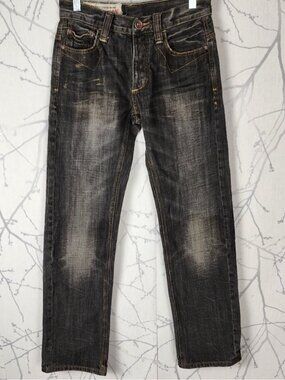 Chevignon VTG Legend Label Black Wash Rigid Denim Straight Leg Jeans